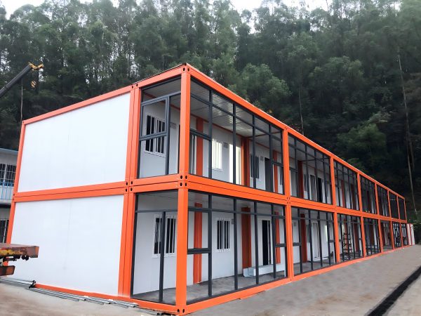 Assembly of container houses for engineering projects