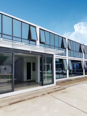 Glass curtain wall modular container house