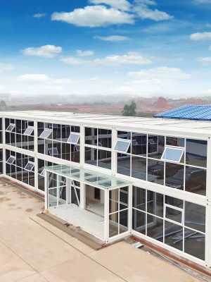 Assembly of container houses for engineering projects
