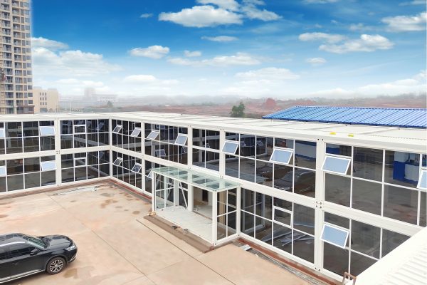 Assembly of container houses for engineering projects