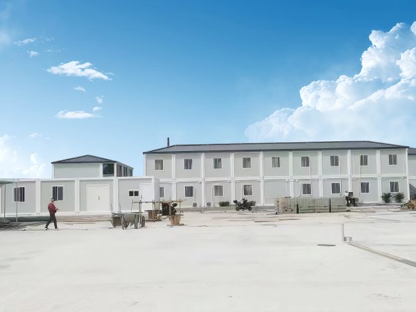 Assembly of container houses for engineering projects