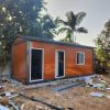 Wood-grain double-slope roof quick assembly box