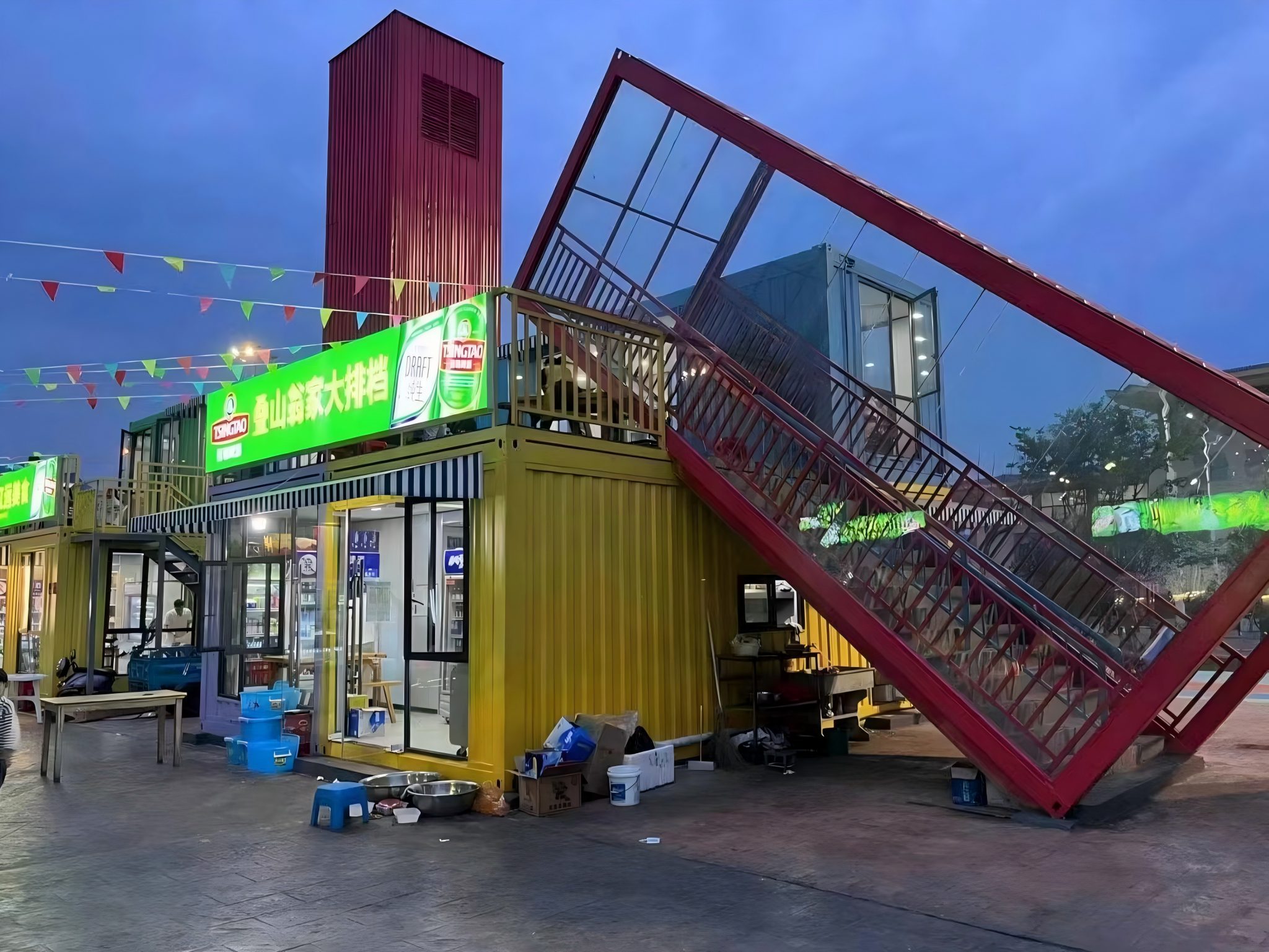 Customized Container Style Market Trendy Store