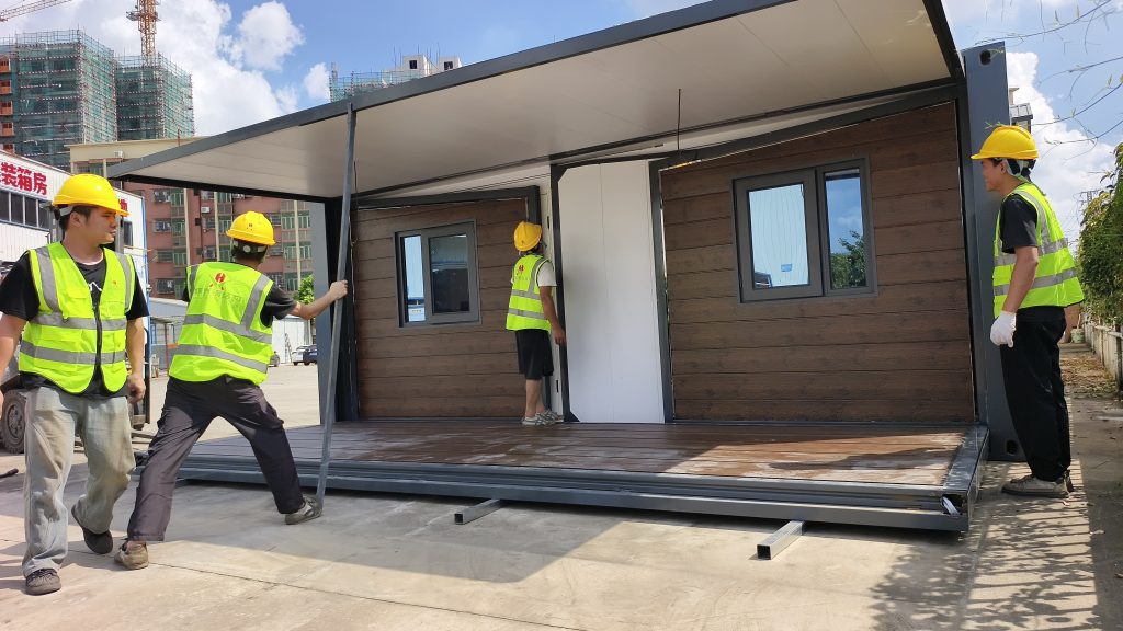 The expansion process of container housing