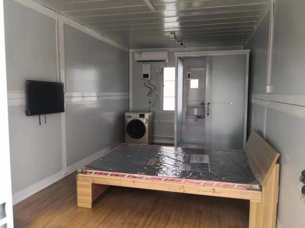 Folding container inside 2 Expandable mobile folding container