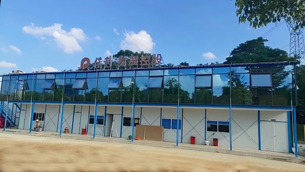 Glass curtain wall K type prefabricated house