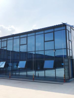Glass curtain wall K type prefabricated house