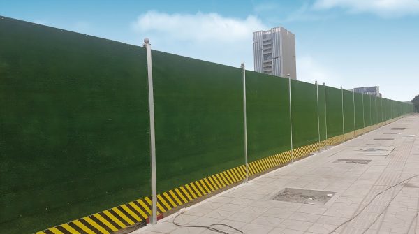 Green plant artificial turf enclosure + concrete pedestals