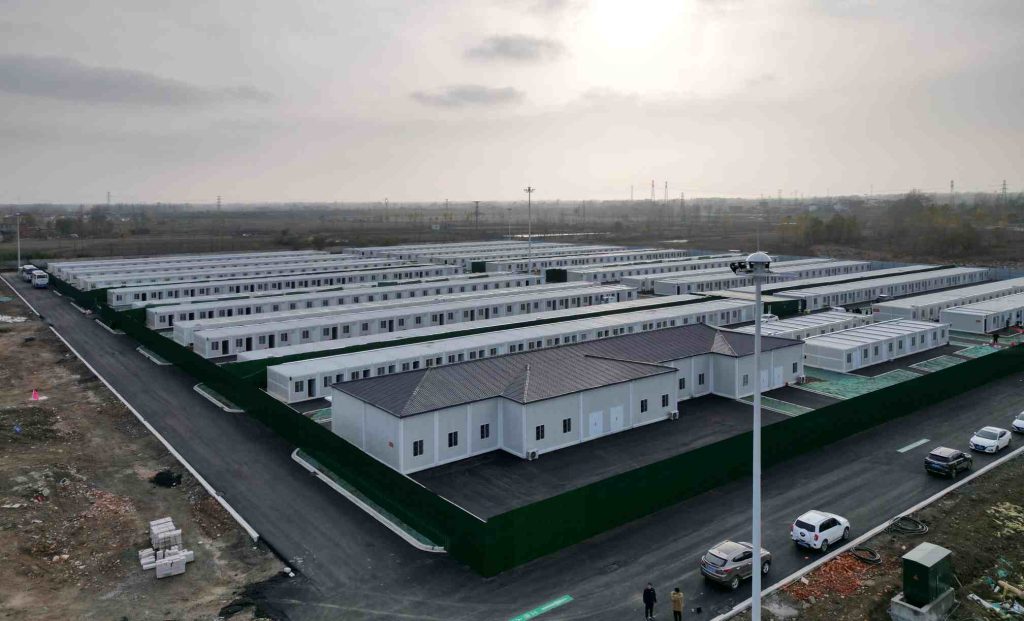 The modular container houses on display