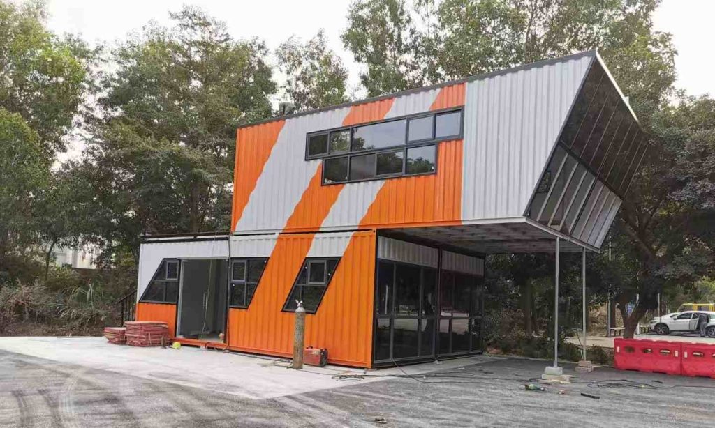 movable container booths for shopping streets