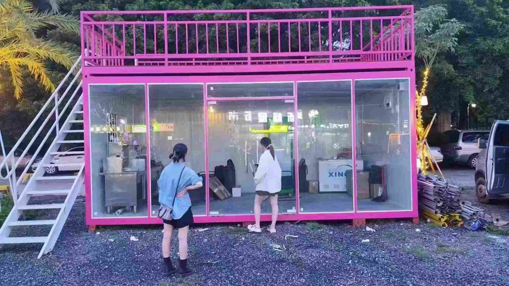 prefab container café design ideas