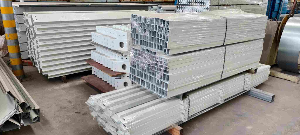 galvanized steel frame structure used for fire-safe modular buildings