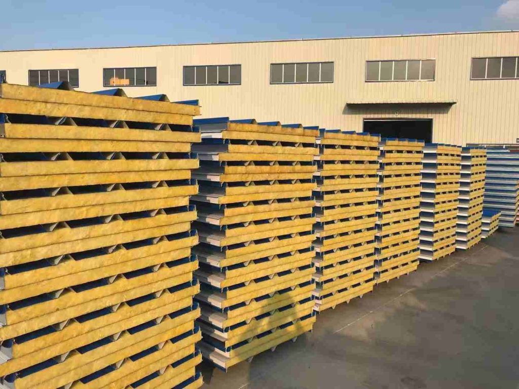rock wool sandwich panel for fireproof container house insulation