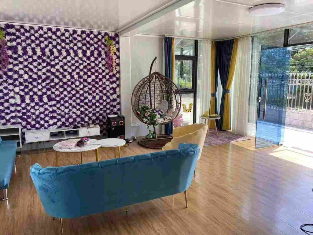 industrial style container home with high-quality interior design