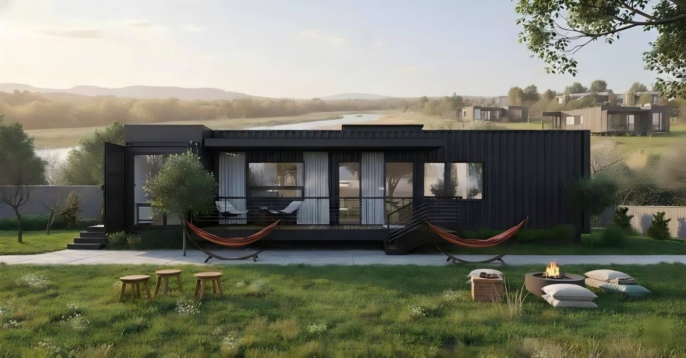 modern modular container homes with steel structure design