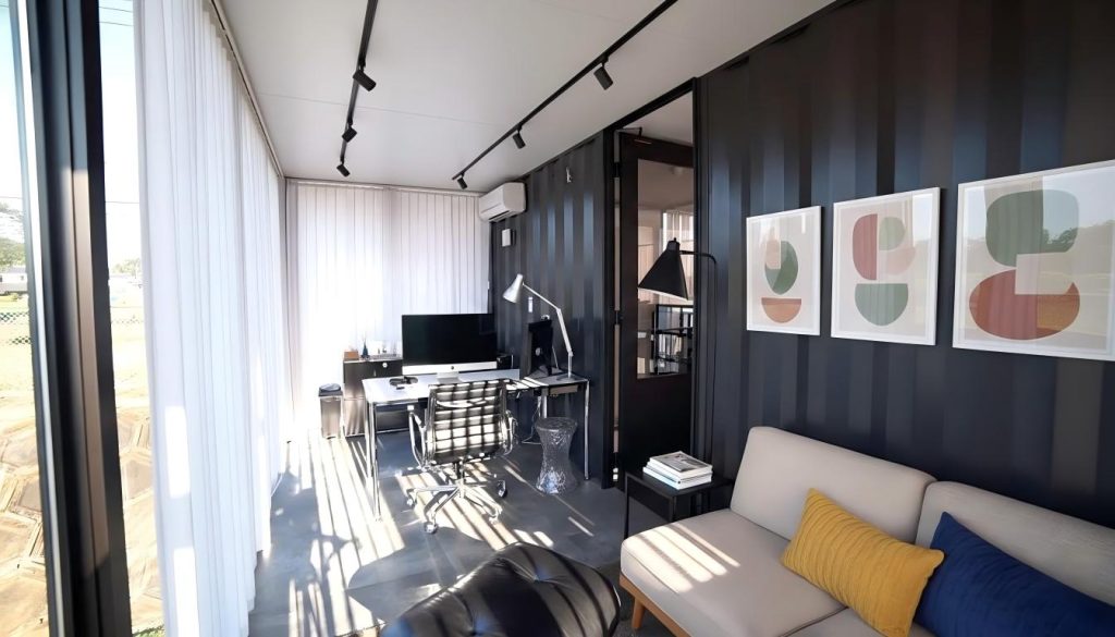 prefabricated container modules for office construction