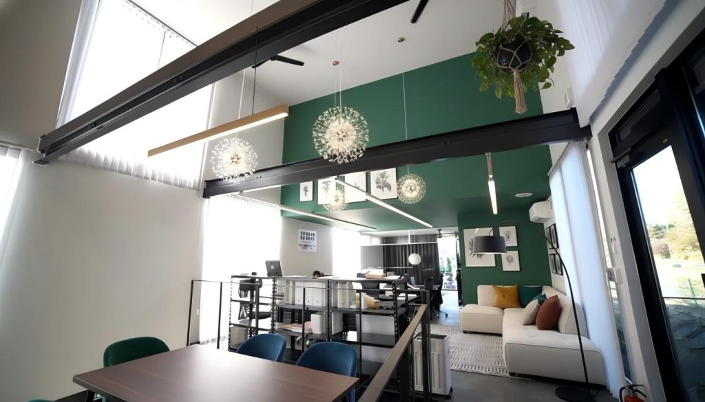 shared workspace and meeting rooms in container office