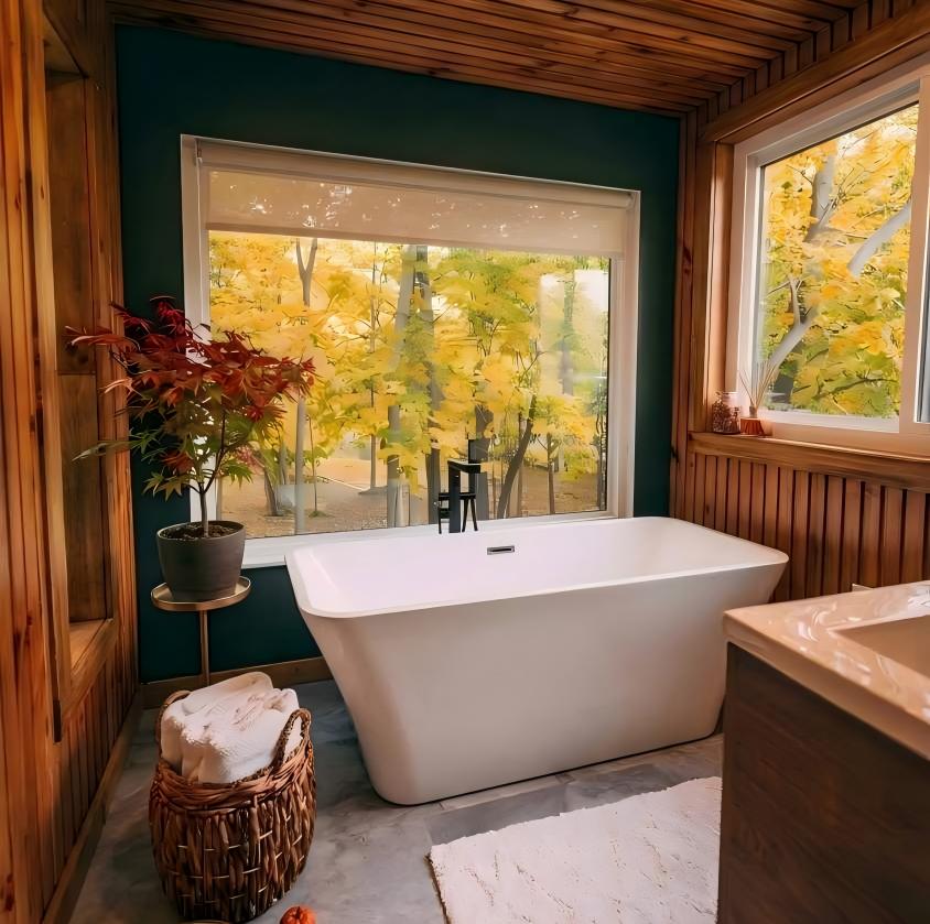 Modern bathroom inside luxury container house