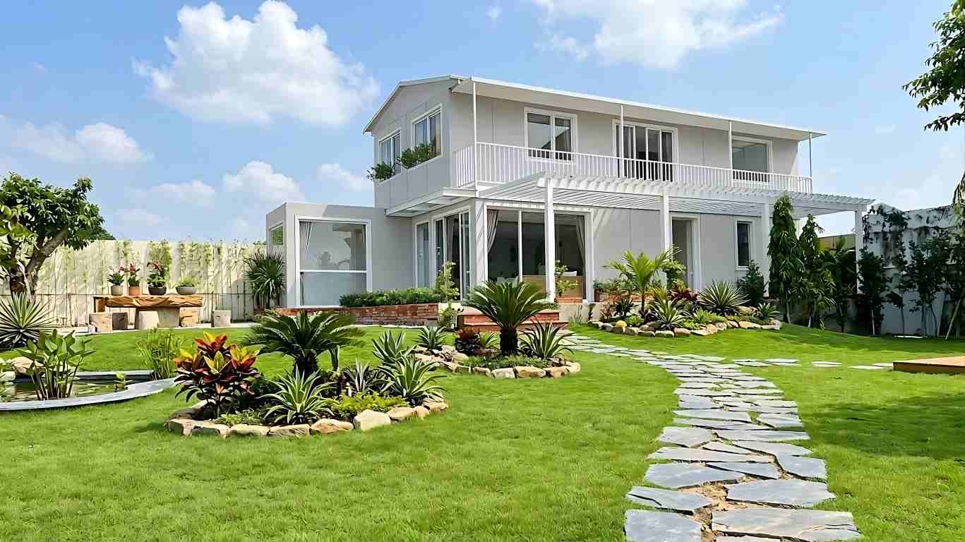 modular container villa hotel exterior design