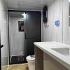 White three-bedroom expandable container unit
