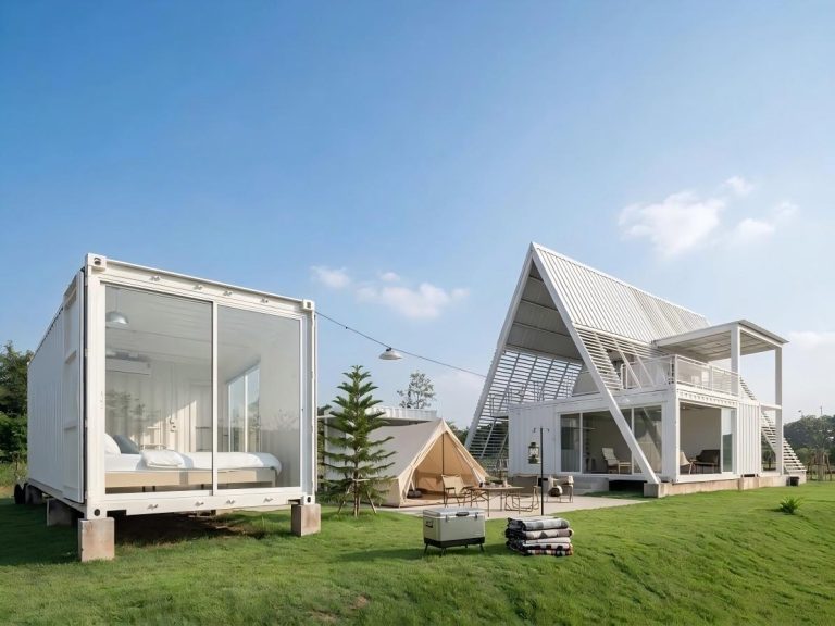 Prefabricated modular steel holiday villa for resort and glamping projects