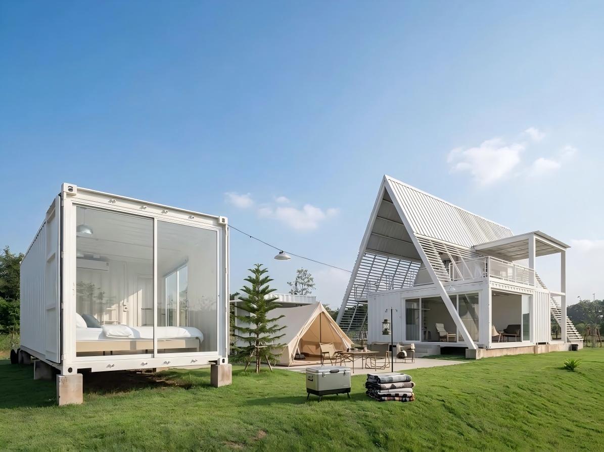 Prefabricated modular steel holiday villa for resort and glamping projects