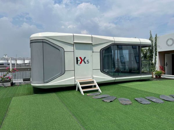 Steel structure frame production workshop for modular space capsule houses