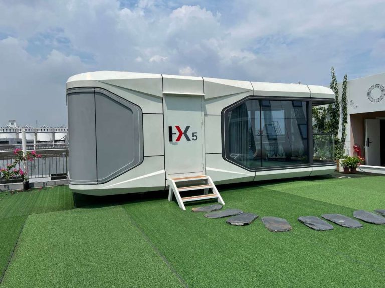 Steel structure frame production workshop for modular space capsule houses