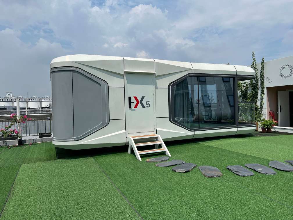 Steel structure frame production workshop for modular space capsule houses