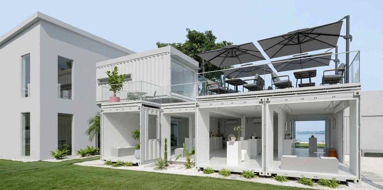 Stacked Container Units Create Modern Commercial and Leisure Spaces